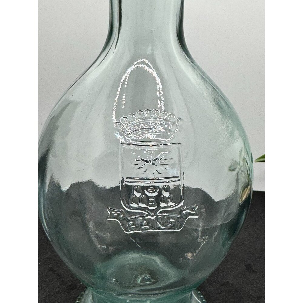 Vintage Italian Mod Def Bamfi Glass Bottle Embossed Details & Fluted Top - Picture 9 of 10
